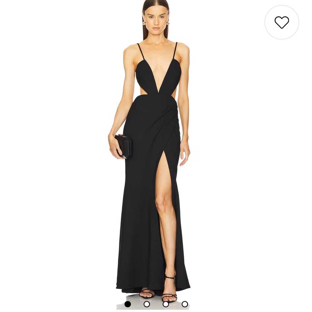 Michael Costello x REVOLVE Black Backless Gown